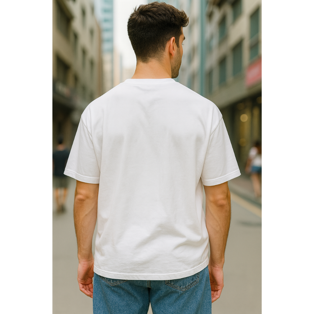 Coffee Bear:Oversized White T-Shirt - Image 3